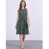 imageAllegra K Womens Midi Floral Dresses Summer Casual Wedding Guest Sleeveless DressDeep Green