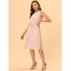 imageAllegra K Womens Midi Floral Dresses Summer Casual Wedding Guest Sleeveless DressLight Pink