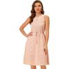 imageAllegra K Womens Midi Floral Dresses Summer Casual Wedding Guest Sleeveless DressLight Pink