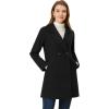 imageAllegra K Womens Notched Lapel Double Breasted Raglan Winter CoatsBlack