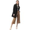 imageAllegra K Womens Notched Lapel Double Breasted Raglan Winter CoatsBlack