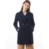 imageAllegra K Womens Notched Lapel Double Breasted Raglan Winter CoatsBlue