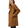 imageAllegra K Womens Notched Lapel Double Breasted Raglan Winter CoatsBrown