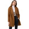 imageAllegra K Womens Notched Lapel Double Breasted Raglan Winter CoatsBrown