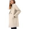 imageAllegra K Womens Notched Lapel Double Breasted Raglan Winter CoatsCream White