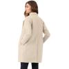 imageAllegra K Womens Notched Lapel Double Breasted Raglan Winter CoatsCream White
