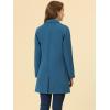 imageAllegra K Womens Notched Lapel Double Breasted Raglan Winter CoatsDark Blue Grey
