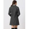 imageAllegra K Womens Notched Lapel Double Breasted Raglan Winter CoatsDark Grey