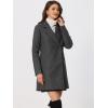 imageAllegra K Womens Notched Lapel Double Breasted Raglan Winter CoatsDark Grey