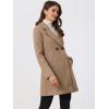imageAllegra K Womens Notched Lapel Double Breasted Raglan Winter CoatsDark Khaki