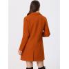 imageAllegra K Womens Notched Lapel Double Breasted Raglan Winter CoatsDark Orange