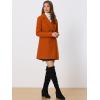 imageAllegra K Womens Notched Lapel Double Breasted Raglan Winter CoatsDark Orange