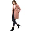 imageAllegra K Womens Notched Lapel Double Breasted Raglan Winter CoatsDark Pink
