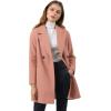 imageAllegra K Womens Notched Lapel Double Breasted Raglan Winter CoatsDark Pink