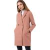 imageAllegra K Womens Notched Lapel Double Breasted Raglan Winter CoatsDark Pink