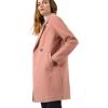 imageAllegra K Womens Notched Lapel Double Breasted Raglan Winter CoatsDark Pink