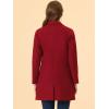 imageAllegra K Womens Notched Lapel Double Breasted Raglan Winter CoatsDark Red