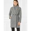 imageAllegra K Womens Notched Lapel Double Breasted Raglan Winter CoatsGrey
