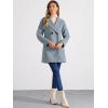 imageAllegra K Womens Notched Lapel Double Breasted Raglan Winter CoatsGrey Blue