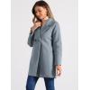 imageAllegra K Womens Notched Lapel Double Breasted Raglan Winter CoatsGrey Blue