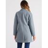 imageAllegra K Womens Notched Lapel Double Breasted Raglan Winter CoatsGrey Blue
