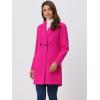 imageAllegra K Womens Notched Lapel Double Breasted Raglan Winter CoatsHot Pink