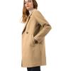 imageAllegra K Womens Notched Lapel Double Breasted Raglan Winter CoatsKhaki