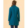 imageAllegra K Womens Notched Lapel Double Breasted Raglan Winter CoatsLake Blue