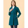 imageAllegra K Womens Notched Lapel Double Breasted Raglan Winter CoatsLake Blue
