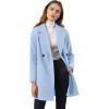 imageAllegra K Womens Notched Lapel Double Breasted Raglan Winter CoatsLight Blue