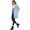 imageAllegra K Womens Notched Lapel Double Breasted Raglan Winter CoatsLight Blue