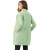 imageAllegra K Womens Notched Lapel Double Breasted Raglan Winter CoatsLight Green