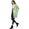 imageAllegra K Womens Notched Lapel Double Breasted Raglan Winter CoatsLight Green