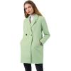 imageAllegra K Womens Notched Lapel Double Breasted Raglan Winter CoatsLight Green