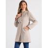 imageAllegra K Womens Notched Lapel Double Breasted Raglan Winter CoatsLight Grey