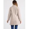 imageAllegra K Womens Notched Lapel Double Breasted Raglan Winter CoatsLight Grey
