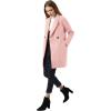 imageAllegra K Womens Notched Lapel Double Breasted Raglan Winter CoatsLight Pink