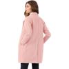 imageAllegra K Womens Notched Lapel Double Breasted Raglan Winter CoatsLight Pink