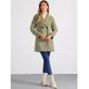 imageAllegra K Womens Notched Lapel Double Breasted Raglan Winter CoatsPea Green