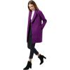 imageAllegra K Womens Notched Lapel Double Breasted Raglan Winter CoatsPurple