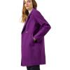 imageAllegra K Womens Notched Lapel Double Breasted Raglan Winter CoatsPurple