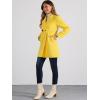 imageAllegra K Womens Notched Lapel Double Breasted Raglan Winter CoatsYellow
