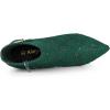 imageAllegra K Womens Plaid Pointed Toe Chunky Heels Ankle BootsGreen