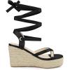 imageAllegra K Womens Platform Strappy Slingback Flip Flops Wedge SandalsBlack