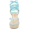 imageAllegra K Womens Platform Strappy Slingback Flip Flops Wedge SandalsLight Blue
