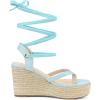 imageAllegra K Womens Platform Strappy Slingback Flip Flops Wedge SandalsLight Blue