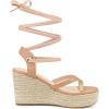 imageAllegra K Womens Platform Strappy Slingback Flip Flops Wedge SandalsNude
