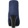 imageAllegra K Womens Pointed Toe Block Heel Ankle Chelsea BootsDark Blue