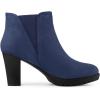 imageAllegra K Womens Pointed Toe Block Heel Ankle Chelsea BootsDark Blue