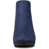 imageAllegra K Womens Pointed Toe Block Heel Ankle Chelsea BootsDark Blue